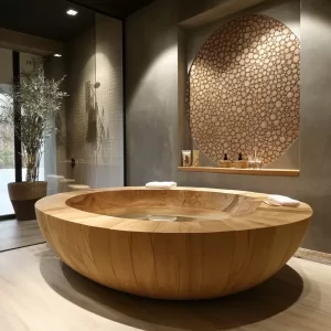 Hochwertige Holzbadewanne