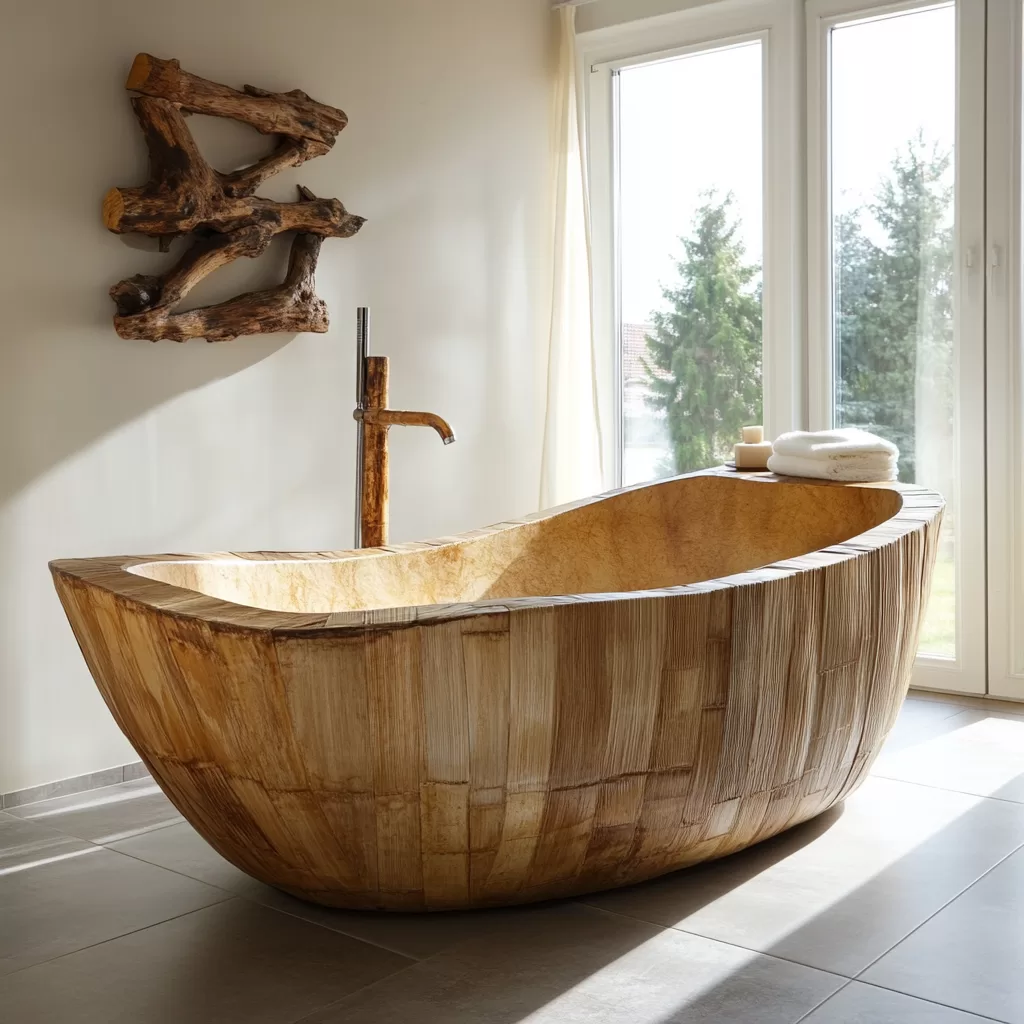 Nachhaltige Bambusbadewanne