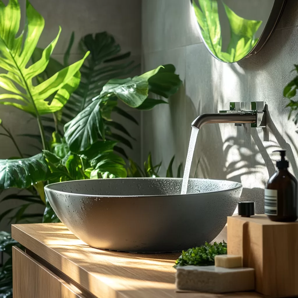 Badezimmergestaltung ,Armatur mit Waschbecken