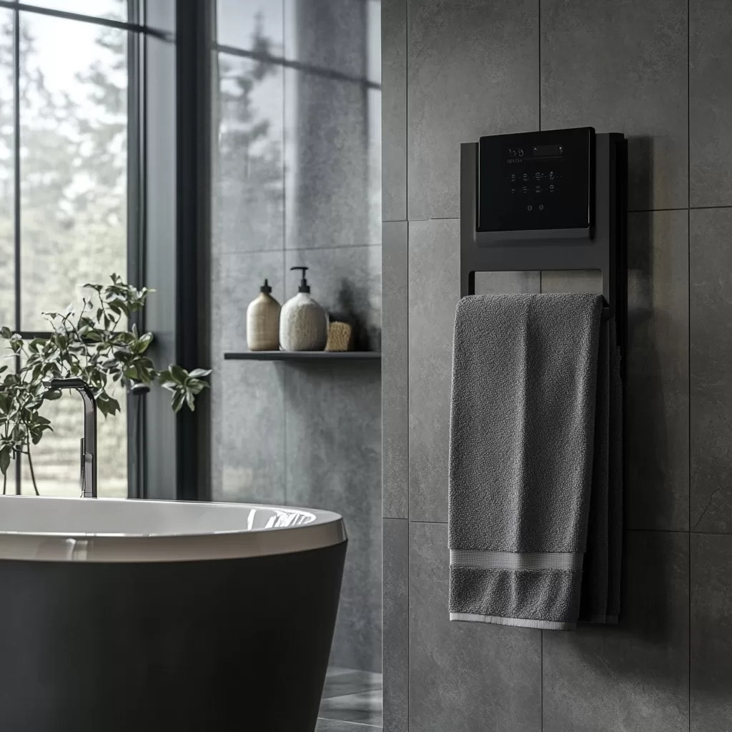 Badezimmergestaltung,Handtuchwärmer mit Timerfunktion